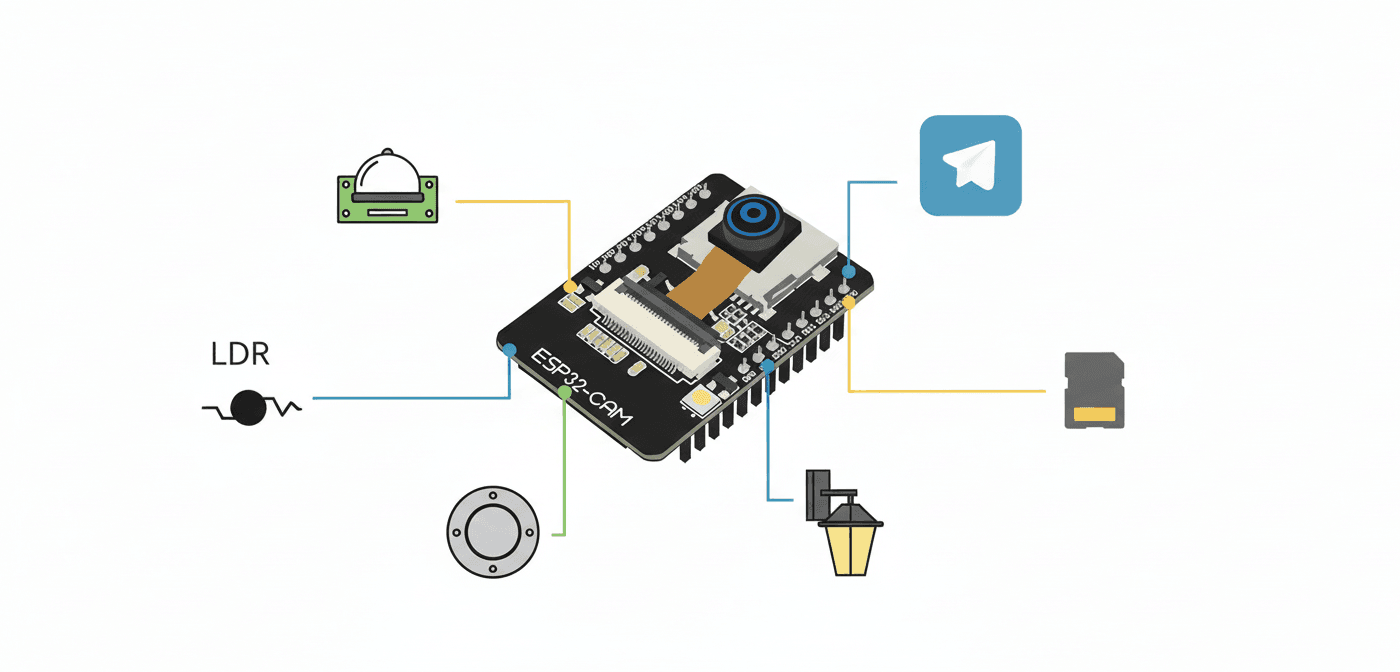 Smart home automation system with ESP32 CAM Ai Thinker