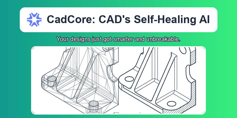 CadCore agentic CAD engine architecture and parametric 3D CAD modeling with self-healing feedback